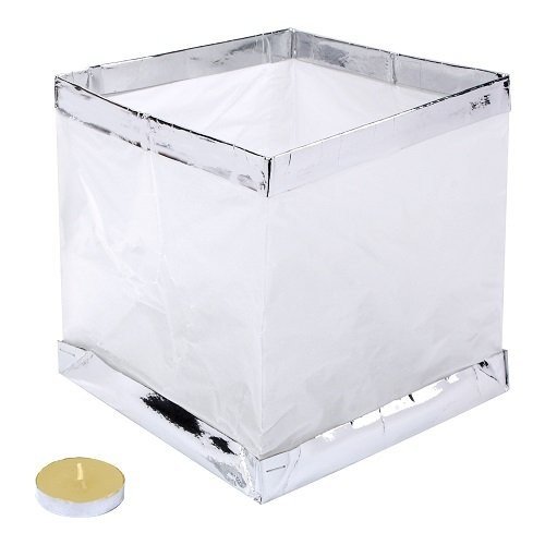 Schramm® Bord argenté 15 x 15 x 15cm Lanterne à Eau Lanterne légère Lanterne Flottante Lanterne Sky Lanterne skylantern