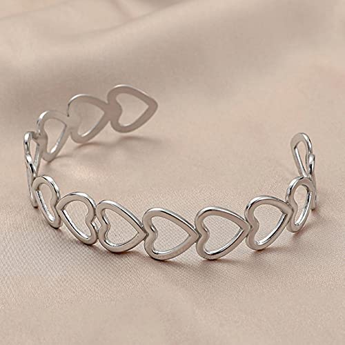 Bracelets femmes de mode au cœur évidé finement ciselé pour un éclat durable en soirée