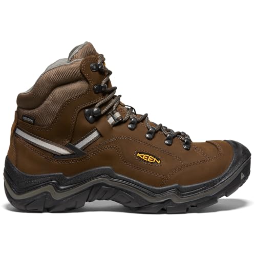 KEEN Men's Durand 2 Mid Height Waterproof Hiking Boots, Cascade Brown/Gargoyle, 12 Wide US2