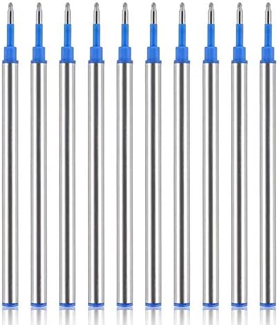 Blue Ink Rollerball Refills for Penneed G5/G6/G8 Pens Metal Applicable to Most Standard Size Pen Fine Point 0.7mm (Pack of 10)
