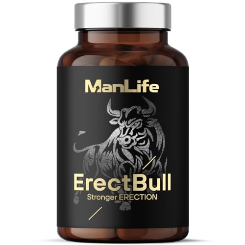 Erektion für Männer Erektionsmittel Potenzmittel - Tribulus terrestris - Stärkere und härtere Erektion, gesteigerte Libido, erhöht die Ausdauer – ErectBull von ManLife | 60 vegane Kapseln