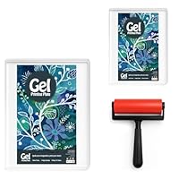 INNOVAYOU 5*7 und 8*10 Zoll Gel-Druckplatte, wasserdichte und waschbare Gelplatten zum Drucken mit Presse Gummi,, geeignet für die Herstellung von Karten, Kunst und Handwerk, Tagebuch, Heimdekoration