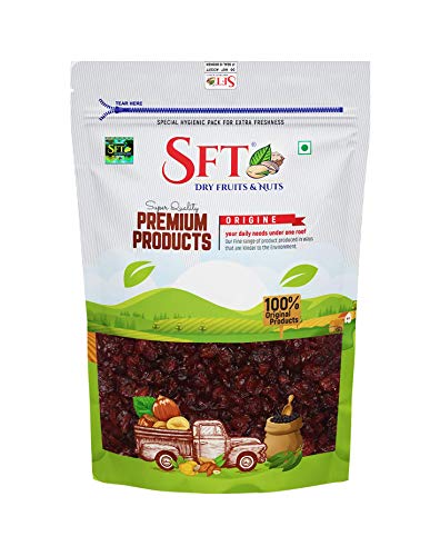 Image of SFT Raisins Afghani Green Handpicked (Kishmish) Seedless, Dry Grapes 1kg & Dried Cranberry Slices Pouch, 1000 g