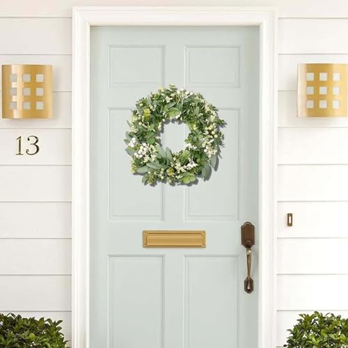 Couronne d'eucalyptus de 18 pouces aux finitions soignées pour maison - 3