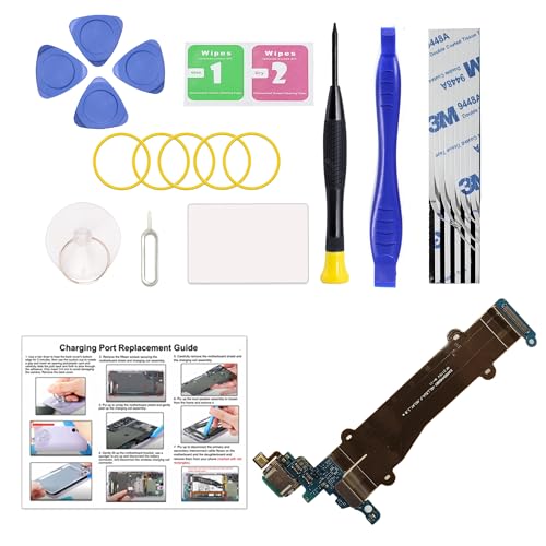 for LG V60 ThinQ USB Charging Board Port Replacement, LM-V600 Type C Dock Board Connector for LG V60 ThinQ 5G with Tools & Instruction