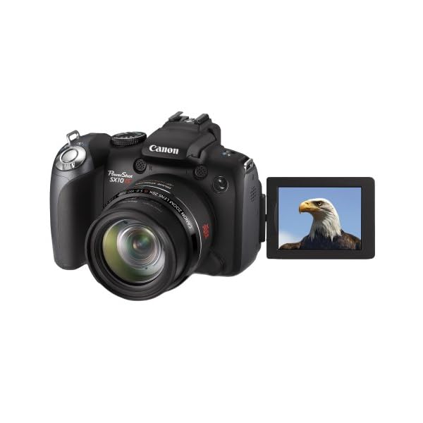 Canon PowerShot SX10 IS Digitalkamera (10 MP, 20-fach optischer Zoom, 6,4cm (2,5 Zoll) Display) schwarz – Bild 7