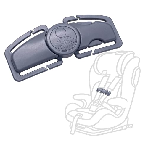 Image of Anti Escape Car Seat Buckle Guard & Chest Harness Clip Lock - Child Safety Buckle Lock for Kids, Toddler, Stroller and Car Seat Belt (Style A, Gray 1 Pack)