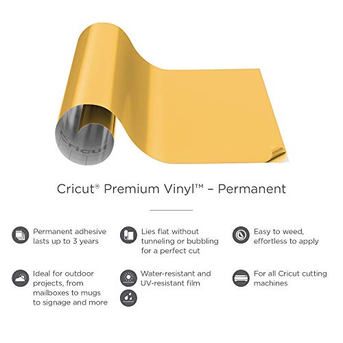 Image of Cricut Premium Vinyl Permanent, Medium Yellow