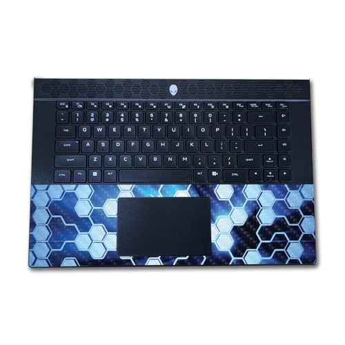 Image of Carbon Fiber Laptop Skin Compatible with Alienware M16 R2 (2024) - Shining Hex - Premium 3M Vinyl Protective Wrap Decal Cover - Easy to Apply | Crafted in The USA by MightySkins