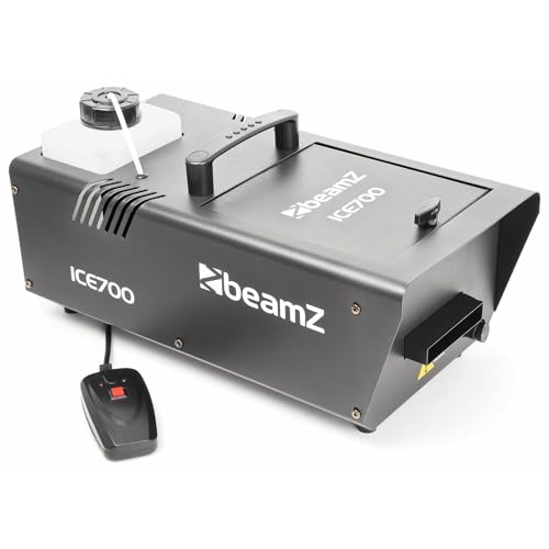 BeamZ ICE700 Máquina de fumo de solo, máquina de fumo baixo, máquina de névoa de chão de 700 W, ideal para casamentos, pequenos concertos, eventos, celebrações, eventos ou festas de halloween