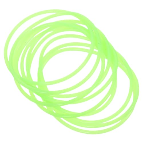 DOITOOL Braccialetti Luminosi da Mano in Silicone 25Mm Set da 10 Pezzi Elastici al Neon Verde Accessori Anni ’90 per Festa e Uso Quotidiano Adatti alla Maggior Parte dei Polsi