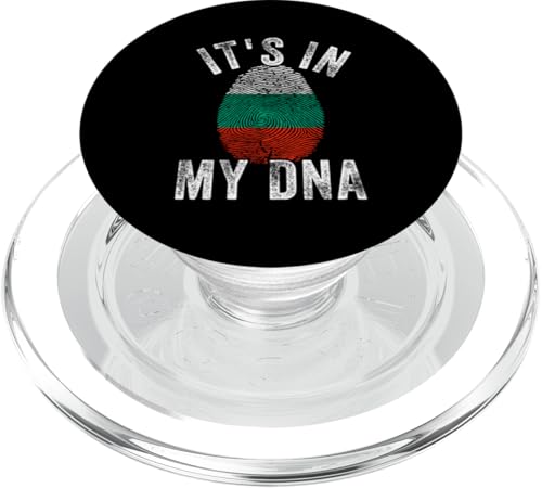 Gracioso está en mi ADN Bandera de Bulgaria Huella digital PopSockets PopGrip para MagSafe