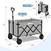 Sekey Wagon Cart with Wheels with 220LBS Capacity,Heavy Duty Wagon Carts Foldable,Lightweight Utility Portable Cart for Grocery, Shopping, Garden, Camping. Gray