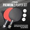 STIGA Premium 2Player Table Tennis Set Includes 2 ITTF Approved Paddles, 3 White 3Star Ping Pong Balls & Carry Case