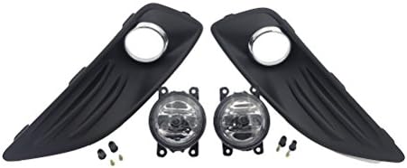 4Pcs Front Bumper Fog Light Lamp + Bezel Kit Generic fit for ford Fiesta 2013-2015