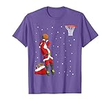 Divertido Santa Claus Basketball Regalo Navidad Camiseta