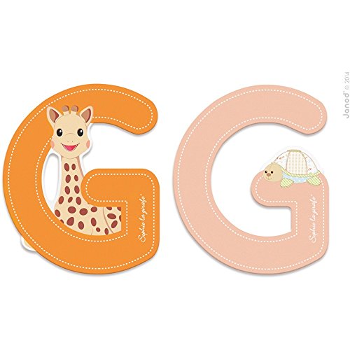 Janod Lettre série Sophie La Girafe, bois - G, multicolore - 1, J09551 - Version Espagnole