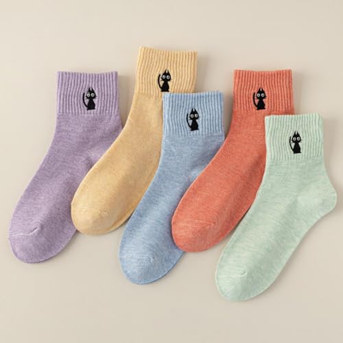 Women's Girls Novelty Funny Crew Socks,Crazy Cute Embroidered Pattern Ankle Sock Cotton,Women's Gift2