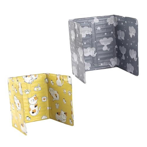 DIYEAH 2 Piezas Protector Antisalpicaduras Cocina Placas Plegables para Gas Cocina Hogar Fácil Limpieza Separador Aceite Práctico y Compacto