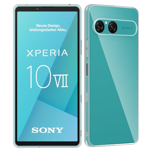 QULLOO Coque pour Sony Xperia 10 VII, Housse de Protection en Silicone TPU Transparent Anti-Choc Anti-Rayures