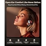 EUQQ Ultra Open-Ear-Headphones Wireless Bluetooth - Ergonomic Pro Bone Conduction Earbuds with Soft, Airy Silicone Design, Over-The-Ear Earbuds for Running, Sports, Fitness and Workouts, Charcoal - Image 3