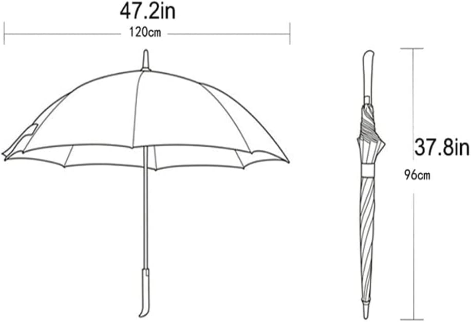 Golf Umbrella 39inch Extra Large Golf Umbrella for Man and Women Use Individuality Rain and Sunny Umbrella for Outdoor Travel Camping for Windproof Waterproof