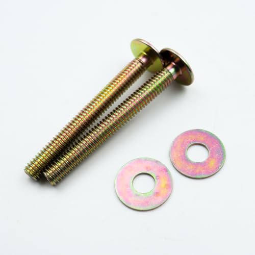 Sarini 2-teiliger universeller Schraubensatz für Toilettensitze,robuster Toilettensitz,Metall- und Gummischeiben,Ersatz-Toilettenbeschläge für das Scharnier der Toilettensitze zur oberen Montage