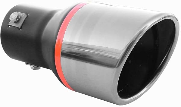Single Exhaust Tip Performance Sport Muffler Universal Trim Tail End Pipe Stainless Steel Chrome