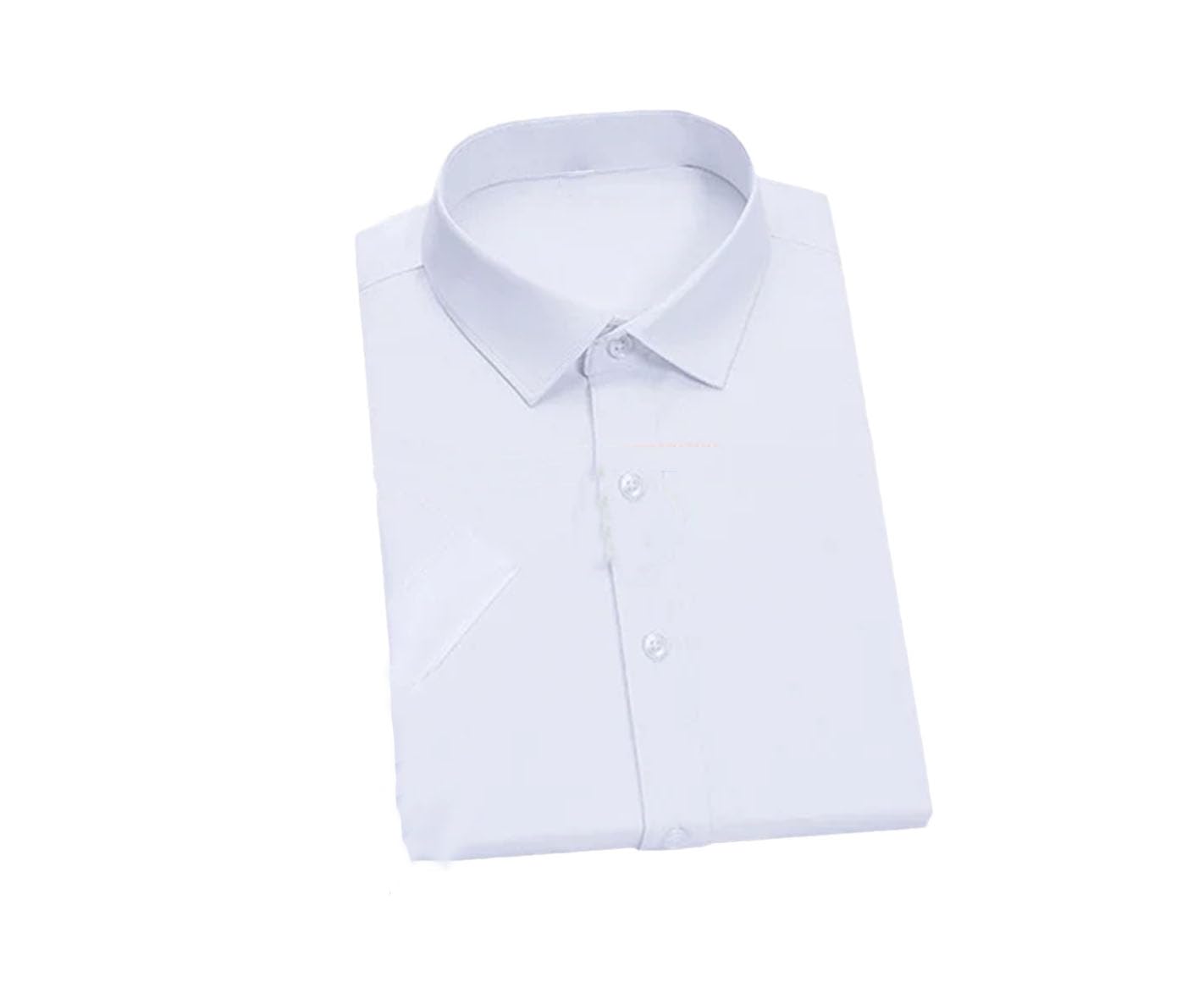 Chemise blanche homme manches courtes 4XL en coton léger casual