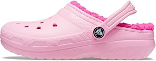 Sandália crocs classic lined clog infantil flamingo - 22