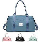 LATIT Reisetasche Tasche Sporttasche Weekender-Tasche Sporttasche Herren Travel Bag Damen Wasserdicht Reisetasche für Damen & Herren, Reisen, Yoga, Sport, Fitness-Blau