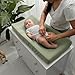 Comfy Cubs Muslin Fitted Changing Pad Cover - Soft, Breathable & Washable 100% Cotton Fitted Sheet for Baby's Comfort - Universal Fit for Flat & Curved Baby Changer Pad - Sage
