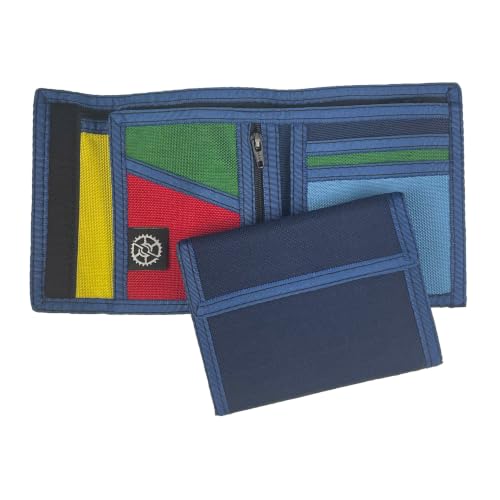Image of Sprocket Nylon Billfold Wallet with Zippered Coin Pocket (Retro Navy)