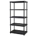 Keter 5-Shelf Heavy Duty Utility Freestanding Ventilated Shelving Unit Storage Rack, Black