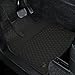 Matericuo Car Floor Mat for Infiniti Q50 2014-2024 / Q60 2020-2022 Custom Fit Full Black Rubber Auto Liner Mats All Weather Protection Heavy Duty Odorless