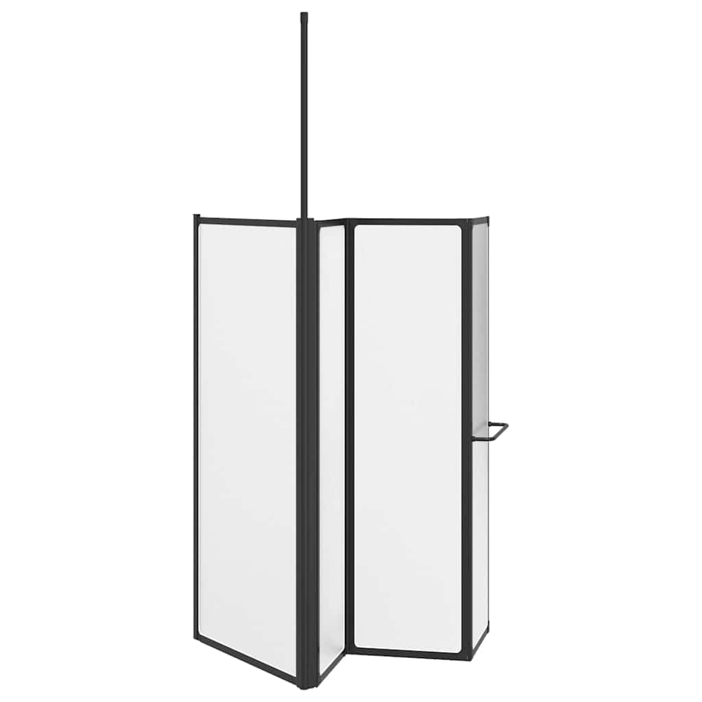 Parete Doccia 120x70x137 cm Box Doccia Pieghevole in Alluminio Parete Doccia Salvaspazio per Bagni Piccoli (Bianco)