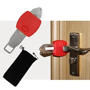 Portable Door Lock – Travel-Friendly Security Device for Hotels/Apartments/Dorms, Easy to Carry & Install in 10 Seconds, Ideal for Travelers/Renters/Students (Lightweight, No Tools Needed)