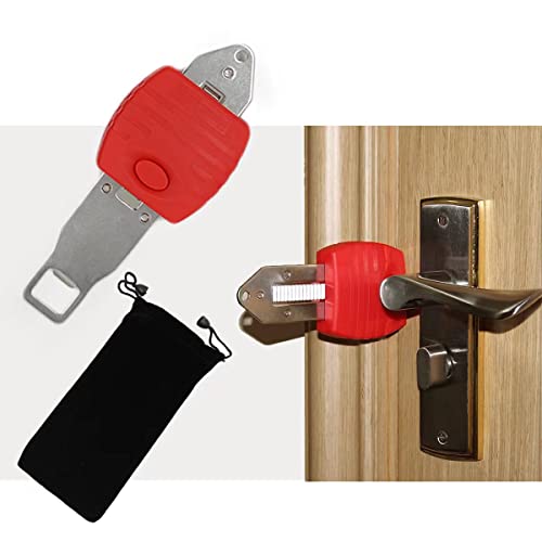 Portable Door Lock - Travel-Friendly Security Device for Hotels/Apartments/Dorms, Easy to Carry & Install in 10 Seconds, Ideal for Travelers/Renters/Students (Lightweight, No Tools Needed)