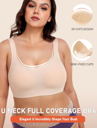 Image of Gailife Womens Wireless Push Up Bras for Women No Underwire Seamless Full Coverage Supportive T Shirt Everyday Bras