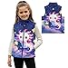 Fuojuvelie Girls Axolotl Winter Fleece Vest 3T Full-Zip Warm Lining Fleece Vest for Girls Outdoor Fashion Clothes Stand-Up Collar Outerwear Jacket