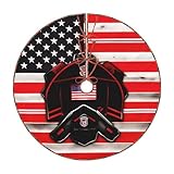 Red Line Tapis de sapin de Noël traditionnel avec imprimé drapeau américain pour décoration de maison, fête, vacances