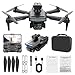 Produktbild Drohne RC-Drohne Quadcopter HD Unbemanntes Luftfahrzeug Faltdrohne Bürstenloser Motor Mini Drohne mit Kamera Headless-Modus RC Quadcopter für Erwachsene und Kinder für Anfänger (J-schwarz)