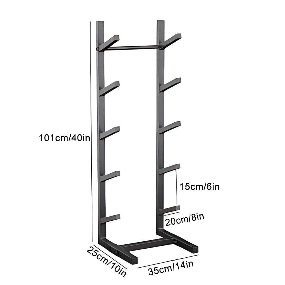 Zfmnoyev Floor-Standing Snowboard Storage Rack, Free-Standing Home Gym Organize Holder, Sample Board Display Stand, Metal Sports Mat Storage Rack(35x25x101 cm/14x10x40 in)