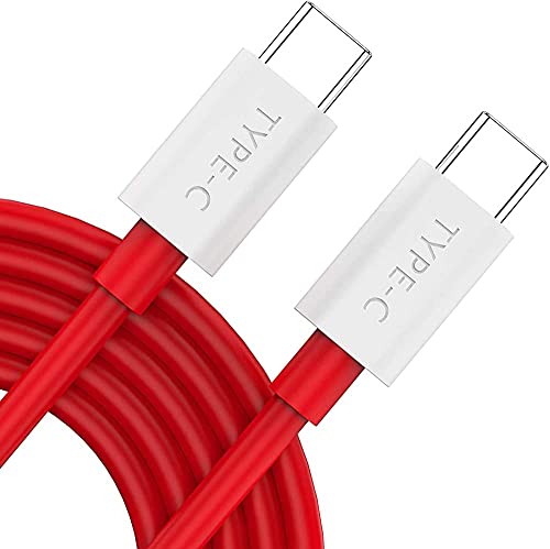 Image of Original 65W for Oneplus 9 Pro,8, 8 Pro, 7 Pro, 7T, 7T Pro,7, 6T, 6, 5T, 5, 3T,3, Nord N10 5G Type C to C Cable (Adapter and Cable) with 6 Months Warranty, White (83S0001589)