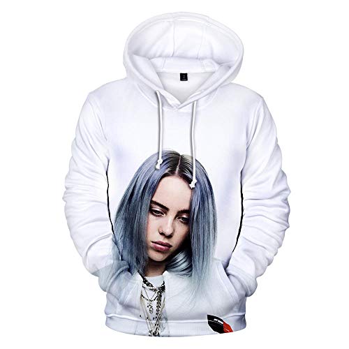 NOBRAND Billie Eilish Genio Chica Personalidad Tendencia Hombres y Mujeres impresión en Color 3D Sudadera con Capucha Sudadera con Capucha Sudadera Unisex Sudadera Unisex