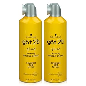Got2b Glued Blasting Freeze Hairspray, 12 oz, Pack of 2