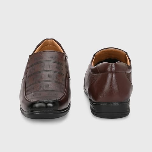 Image of Centrino Slip-on Men's Formal Shoe | Stylish with Soft Cushioned Insole | Trendy Non Lace-Up Design | Perfect for Formal & Office Wear (7680)