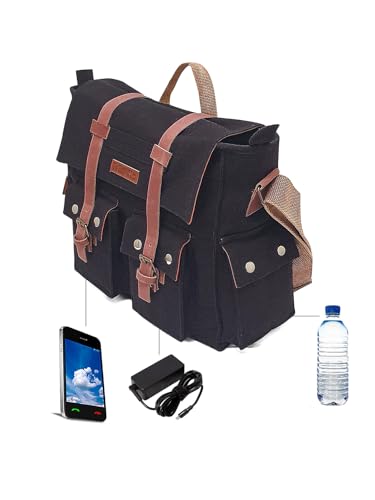 Image of The House of tara Canvas Messenger bags Large | Cotton Sling One Side Shoulder Bags for Men & Women with Adjustable Crossbody strap, Padded Partition & 4 External Pockets