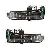YOLLKY Left Right Side Door Mirror Turn Signal Indicator Light - Compatible for Mercedes Benz C204 W204 W212 - Replace Part A2129067401 A2129067501 Set of 2