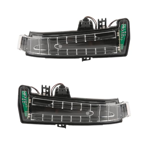 YOLLKY Left Right Side Door Mirror Turn Signal Indicator Light - Compatible for Mercedes Benz C204 W204 W212 - Replace Part A2129067401 A2129067501 Set of 2